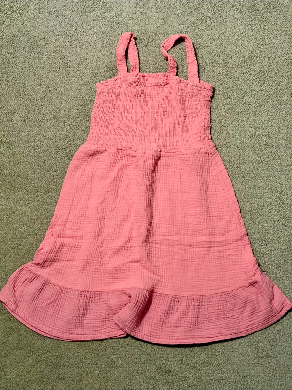 NWOT Girl’s Pink Gauze Sundress with Ruffle Hem - 14